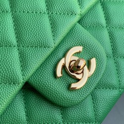 Dupe Imitazione Borsa classica con patta A1112 Hardware argento verde chiaro imitazioni perfette Replica Imitazione Borsa classica con patta A1112 Hardware argento verde chiaro Griffate