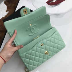 Dupe Borsa classica con patta A1112 Hardware argento verde chiaro imitazioni perfette Replica Borsa classica con patta A1112 Hardware argento verde chiaro Griffate