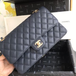 Dupe Borsa Classica In Pelle Di Vitello Grana A1112 Blu Scuro imitazioni perfette Replica Borsa Classica In Pelle Di Vitello Grana A1112 Blu Scuro Griffate