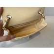 Imitazioni borse griffate classica con patta A1112 Hardware argento albicocca