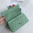 Imitazioni borse griffate Classica In Pelle Di Vitello Grana A1112 Verde Chiaro