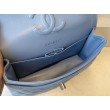 Borse Firmate Replica con patta classica A1112 Hardware in argento blu