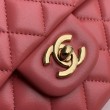 Borse Firmate Replica con patta classica A1112 Hardware in oro rosso chiaro