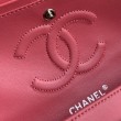 Dettagli perfetti Borsa classica con patta A1112 Hardware argento rosso chiaro