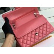 Dettagli perfetti Borsa classica con patta A1112 Hardware argento rosso chiaro