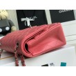 Dettagli perfetti Borsa classica con patta A1112 Hardware argento rosso chiaro