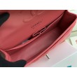 Dettagli perfetti Borsa classica con patta A1112 Hardware argento rosso chiaro