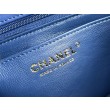 Dettagli perfetti Mini Borsa con Patta in Pelle di Vitello Granata con Manico Superiore AS2431 Blu