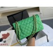 Imitazione Borsa classica con patta A1112 Hardware argento verde chiaro