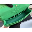Imitazione Borsa classica con patta A1112 Hardware argento verde chiaro