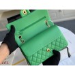 Imitazione Borsa classica con patta A1112 Hardware argento verde chiaro