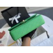 Imitazione Borsa classica con patta A1112 Hardware argento verde chiaro