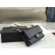 Imitazione Borsa con patta classica A1112 Hardware nero argento