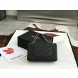 Imitazione Borsa con patta classica A1112 Hardware nero argento