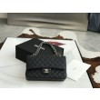 Imitazione Borsa con patta classica A1112 Hardware nero argento