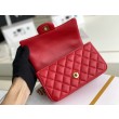 Mini Borsa con Patta in Pelle di Vitello Granata con Manico Superiore AS2431 Rosso