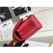 Mini Borsa con Patta in Pelle di Vitello Granata con Manico Superiore AS2431 Rosso