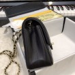 Borsa a patta classica A1116 Hardware in oro nero