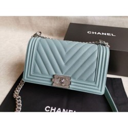 Boy Classic Chevron Flap Borse A67086 Azzurro imitazioni perfette