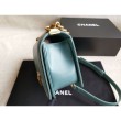 Boy Classic Flap Borse A67086 Pelle di agnello blu