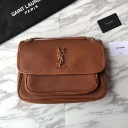 Replica Alta Qualità Dettagli perfetti Borse  Alta Qualità a catena media Niki YSL Saint Laurent Marrone