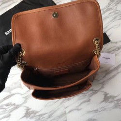 Riproduzione Fedele Dettagli perfetti Borse Replica Alta Qualità a catena media Niki YSL Saint Laurent Marrone imitazioni Replica Alta Qualità Dettagli perfetti Borse Alta Qualità a catena media Niki YSL Saint Laurent Marrone