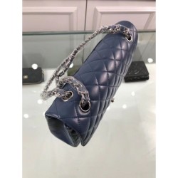 Riproduzione Fedele Borsa Classic Jumbo Flap A01112 Blu imitazioni Replica Alta Qualità Borsa Classic Jumbo Flap A01112 Blu