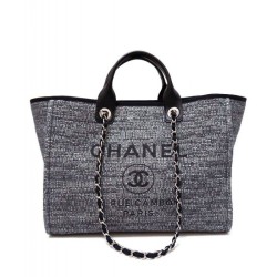 Replica Alta Qualità Dettagli perfetti Canvas Large Deauville Tote A66942 Grigio