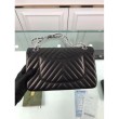 Chevron Jumbo Flap Borse A01112 Nero