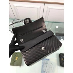 Riproduzione Fedele Chevron Jumbo Flap Borse A01112 Nero imitazioni Replica Alta Qualità Chevron Jumbo Flap Borse A01112 Nero
