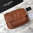 Dettagli perfetti Borse Replica Alta Qualità a catena media Niki YSL Saint Laurent Marrone