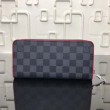 Alta gamma replica Portafoglio Zippy Vertical Damier Graphite N63304
