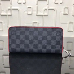Alta gamma replica Portafoglio Zippy Vertical Damier Graphite N63304