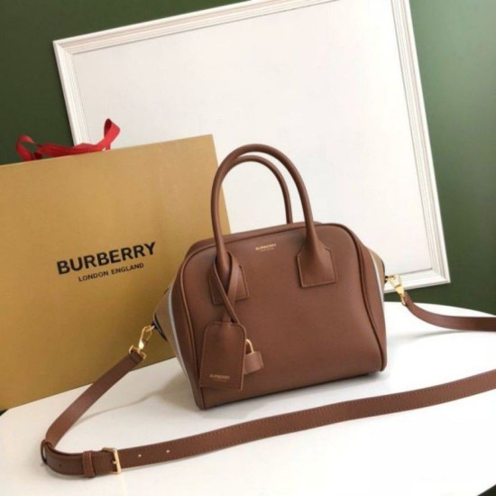 Cloni Firmate Burberry Cube Square Bag Marrone imitazioni