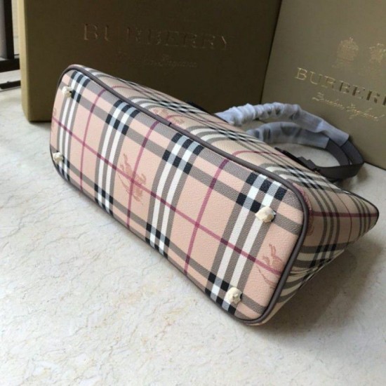 Cloni Firmate Burberry Borsa con manico in PVC Caffè imitazioni