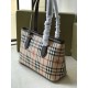 Cloni Firmate Burberry Borsa con manico in PVC Caffè imitazioni