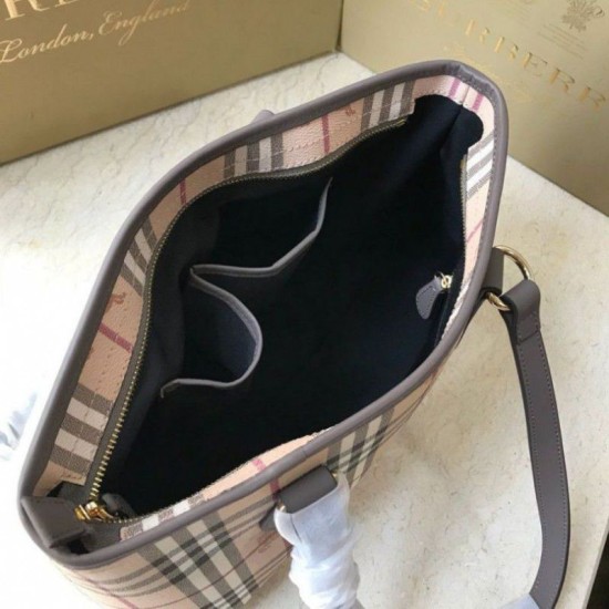 Cloni Firmate Burberry Borsa con manico in PVC Caffè imitazioni