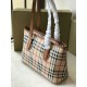 Cloni Firmate Burberry Borsa Replica 1:1 per manico in PVC Marrone imitazioni
