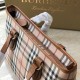 Cloni Firmate Burberry Borsa Replica 1:1 per manico in PVC Marrone imitazioni