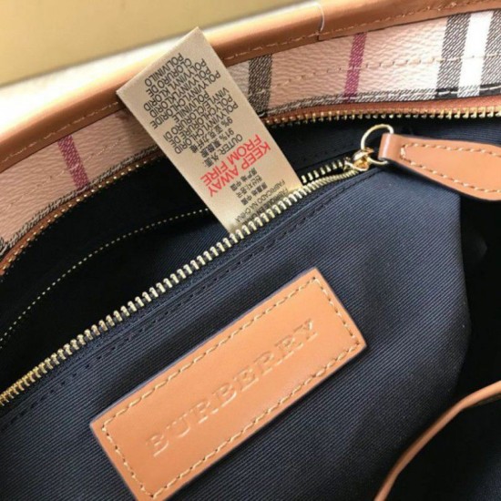 Cloni Firmate Burberry Borsa Replica 1:1 per manico in PVC Marrone imitazioni