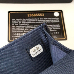 Qualità superiore replica Portamonete Classic Flap A31504 Blu scuro
