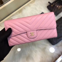 Replica Alta Qualità Chevron Long Portafoglio A31506 Pink