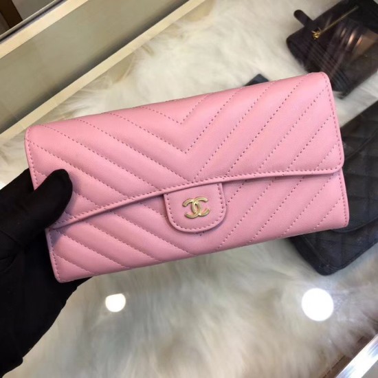 Chevron Long Portafoglio A31506 Pink