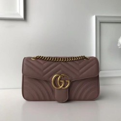 Replica Alta Qualità GG Marmont Matelasse Mini Borse 443497 Rosa