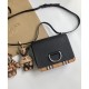 Replica Alta Qualità Mini Vintage Check e Leather D-ring Borse Black