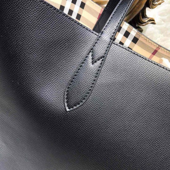 Replica Alta Qualità Medium Reversible Tote Haymarket Check 40496351 Nero