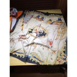 Riproduzione Fedele Sciarpe di seta di cachemire Hermes 140 nero imitazioni Replica Alta Qualità Sciarpe di seta di cachemire Hermes 140 nero
