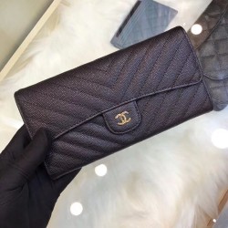 Replica Alta Qualità Pari all'originale replica Long Portafoglio Caviar Leather A31506 Black