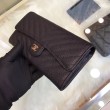 Pari all'originale replica Long Portafoglio Caviar Leather A31506 Black