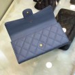 Long Portafoglio Caviar Leather A31506 Blue